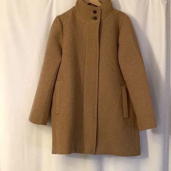 J. Crew Factory Jackets & Blazers - J. Crew Factory Camel City Coat Wool Blend Pockets OFFERS WELCOME